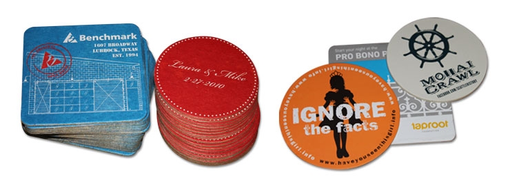 personalized beverage coasters